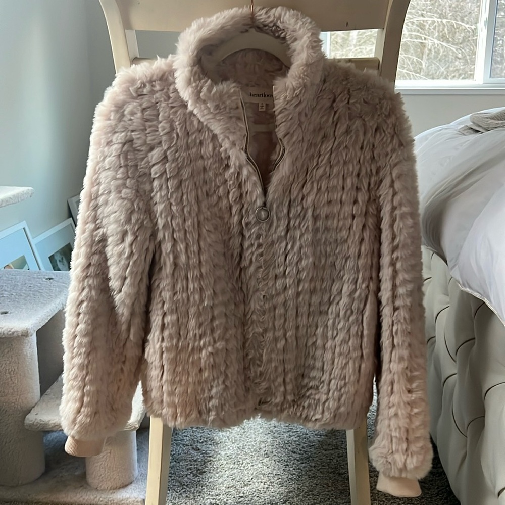 Pink furry coat
